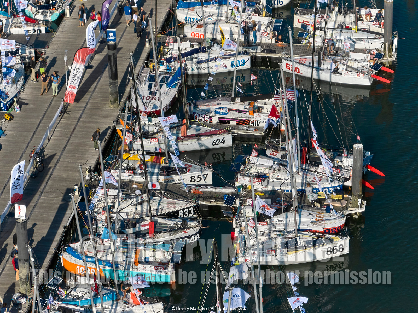 23_21144   © Thierry Martinez. LES SABLES D'OLONNE, 85 - FRANCE 22 septembre 2023.MINI TRANSAT 2023. Départ le 24 septembre.Les Sables d’Olonne (FRA)    Santa Cruz de la Palma ( Canaries)    St François ( Guadeloupe): 4050 NM.
