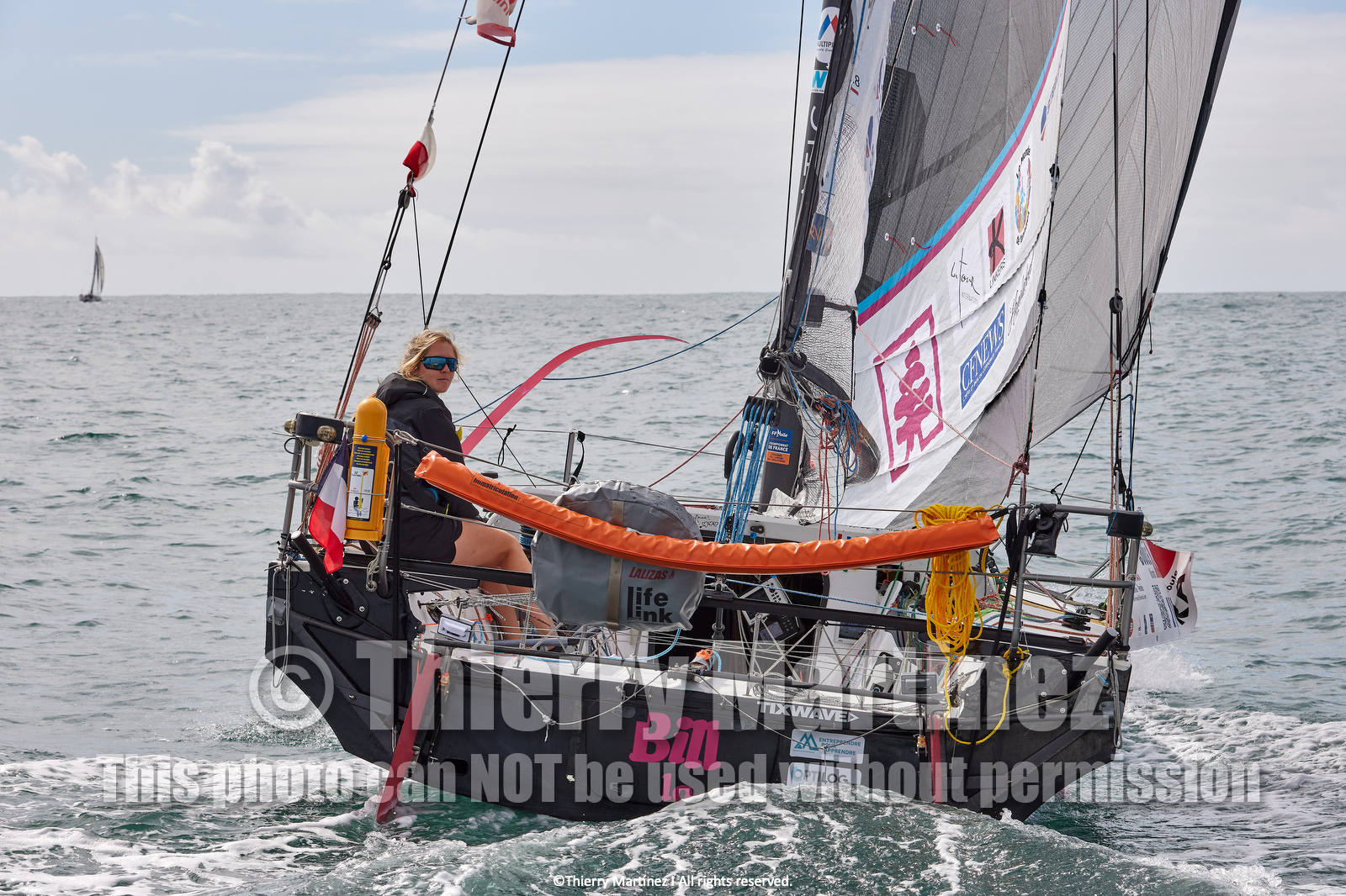 23_22127   © Thierry Martinez. LES SABLES D'OLONNE, 85 - FRANCE 25 septembre 2023.Départ MINI TRANSAT 2023. Départ du Dimanche 24 septembre retardé au Lundi 25 Sept .Les Sables d’Olonne (FRA)    Santa Cruz de la Palma ( Canaries)    St François ( Guadeloupe): 4050 NM.