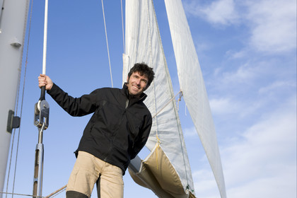 LA LOUISE new schooner  of Thierry Dubois (FRA) Sailing in Golfe du Morbihan (FRA)