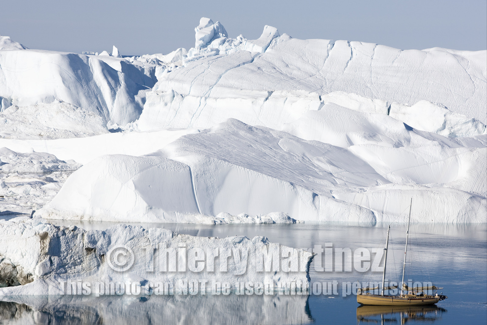 Schooner LA LOUISE sailing on west coast of Greenland.