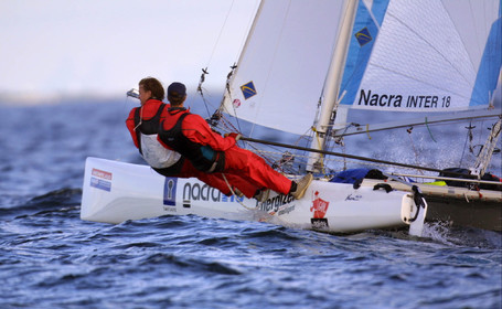 01_0479D-©ThMartinez- Sweden 1st 3rd August 2001. Archipelago Raid (Catamaran Formula 18).1st August 2001- Day1; Eskil Gedsell & Anders Perols