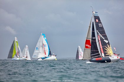 23_22611   © Thierry Martinez. LES SABLES D'OLONNE, 85 - FRANCE 25 septembre 2023.Départ MINI TRANSAT 2023. Départ du Dimanche 24 septembre retardé au Lundi 25 Sept .Les Sables d’Olonne (FRA)    Santa Cruz de la Palma ( Canaries)    St François ( Guadeloupe): 4050 NM.