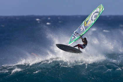 Windsurf in waves at Hookip'a Beach - North Shore Maui - Hawaii.