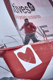 16_40253  ©Th.Martinez Sea&Co.  ILE DE GROIX - - FRANCE. 3 Août 2016. .Tanguy De Lamotte (FRA), a bord de l'IMOCA Initiatives-Coeur au large de l'Ile de Groix (FRA) en préparation du Vendée Globe 2016-17.