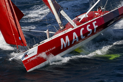 MACSF , Bertrand de Broc et Marc Guillemot avant la Transat Jacques Vabre 2015.