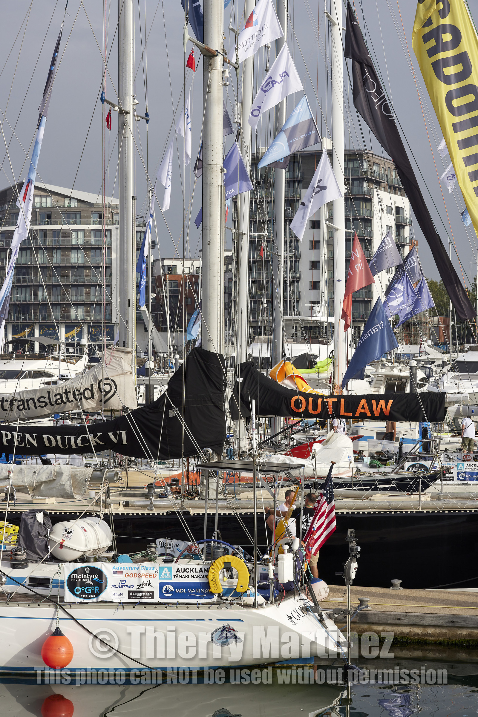 23_17307   © Thierry Martinez. SOUTHAMPTON,  - UK 8 septembre 2023.OCEAN GLOBE RACE 2023.Start Leg 1 Sunday 10th Sept 2023: Southampton ( UK)   Cape Town ( South Africa) - 6650NM.