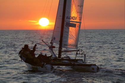 03_3095D © Th.Martinez,STOCKHOLM ARCHIPELAGO-SWEDEN9 07 03-Archipelago Raid (2003)  Leg 2.First sunrise on Archipelago Raid 2003 -Team JOBMAN.