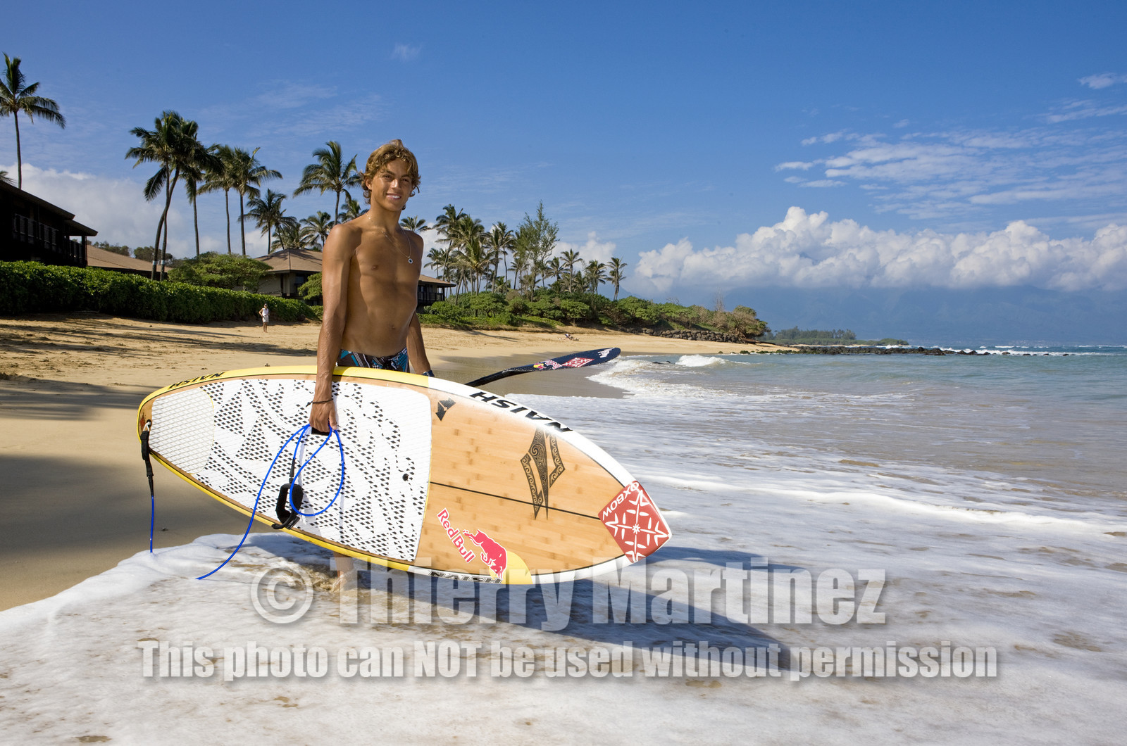 Kai Waterman Lenny (USA) at home in Maui - Hawaii.