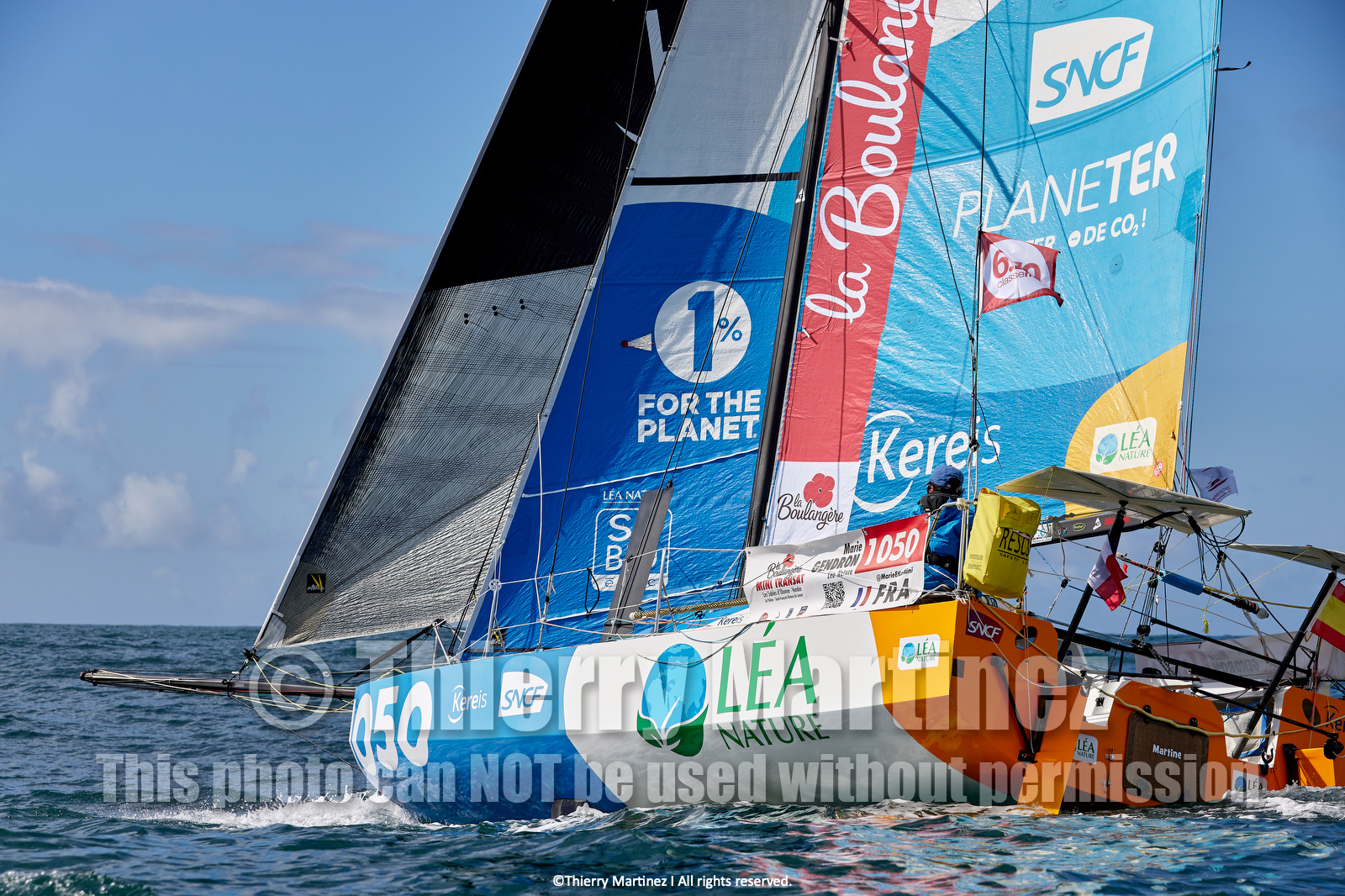 23_22138   © Thierry Martinez. LES SABLES D'OLONNE, 85 - FRANCE 25 septembre 2023.Départ MINI TRANSAT 2023. Départ du Dimanche 24 septembre retardé au Lundi 25 Sept .Les Sables d’Olonne (FRA)    Santa Cruz de la Palma ( Canaries)    St François ( Guadeloupe): 4050 NM.
