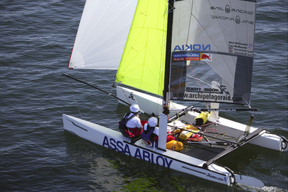 03_3154D   © Th.Martinez,STOCKHOLM ARCHIPELAGO SWEDEN, 9 07 03-Archipelago Raid (2003)  Day 2..Neal & Lisa  McDonald (UK) ASSA ABLOY