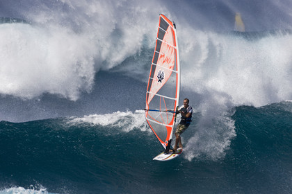 Windsurf in waves at Hookip'a Beach - North Shore Maui - Hawaii.