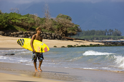 Kai Waterman Lenny (USA) at home in Maui - Hawaii.