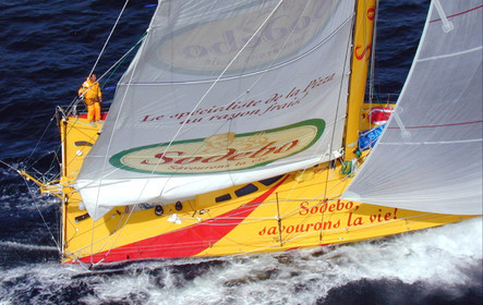 ©Thierry Martinez   Sea&Co. Open 60' SODEBO , skipper Thomas Coville ( FRA).La Trinite sur Mer ( FRA), 25 mai 2000, entrainement .pour la Transat  EUROPE 1  NEW MAN STAR