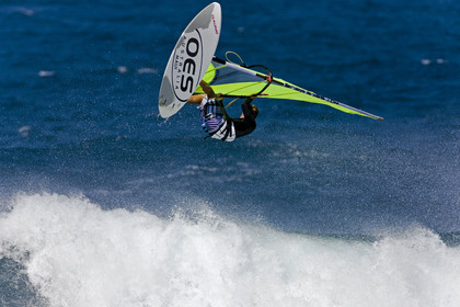 Windsurf in waves at Hookip'a Beach - North Shore Maui - Hawaii.