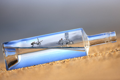 Bouteille sur la plage.