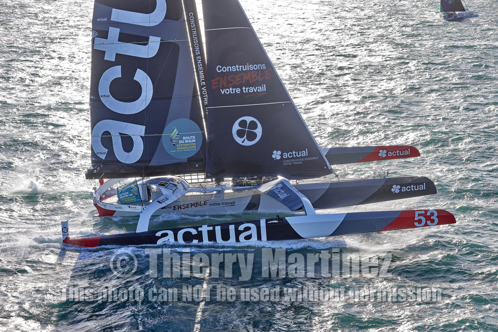 22_38849   © Thierry Martinez.DINARD, FRANCE. 9 Novembre  2022Départ de la 12éme ROUTE DU RHUM, transatlantique course à la voile en solitaire de St Malo(FRA)  à Pointe à Pitre (FRA-Guadeloupe) 3.543 milles nautiques.