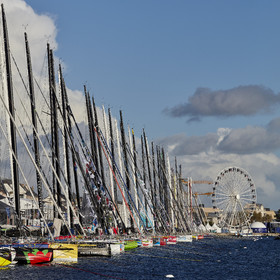 22_36914   © Thierry Martinez.ST MALO, FRANCE. 3 Novembre  2022ROUTE DU RHUM 2022.Flotte des 38 IMOCA.