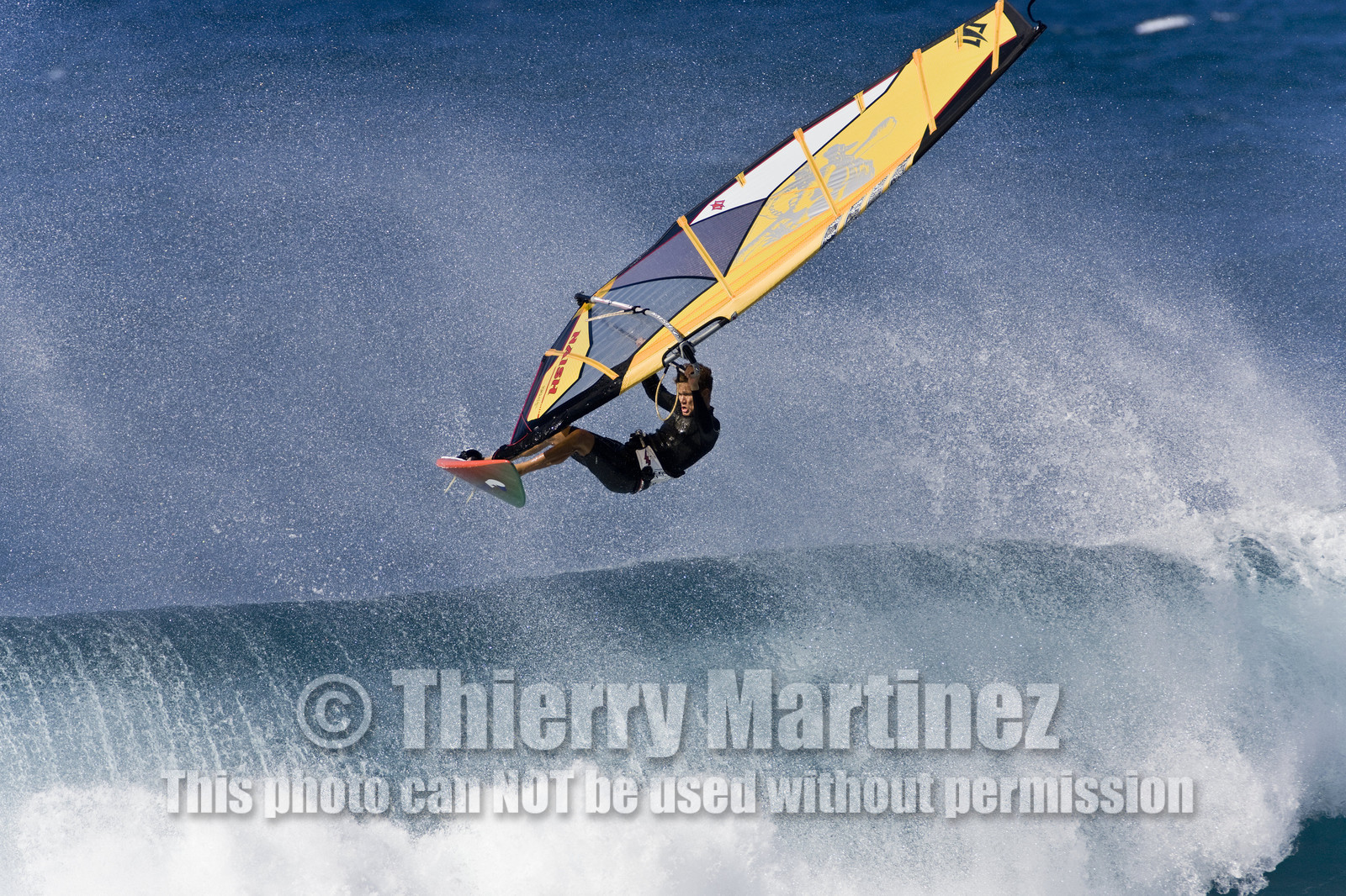 Windsurf in waves at Hookip'a Beach - North Shore Maui - Hawaii.