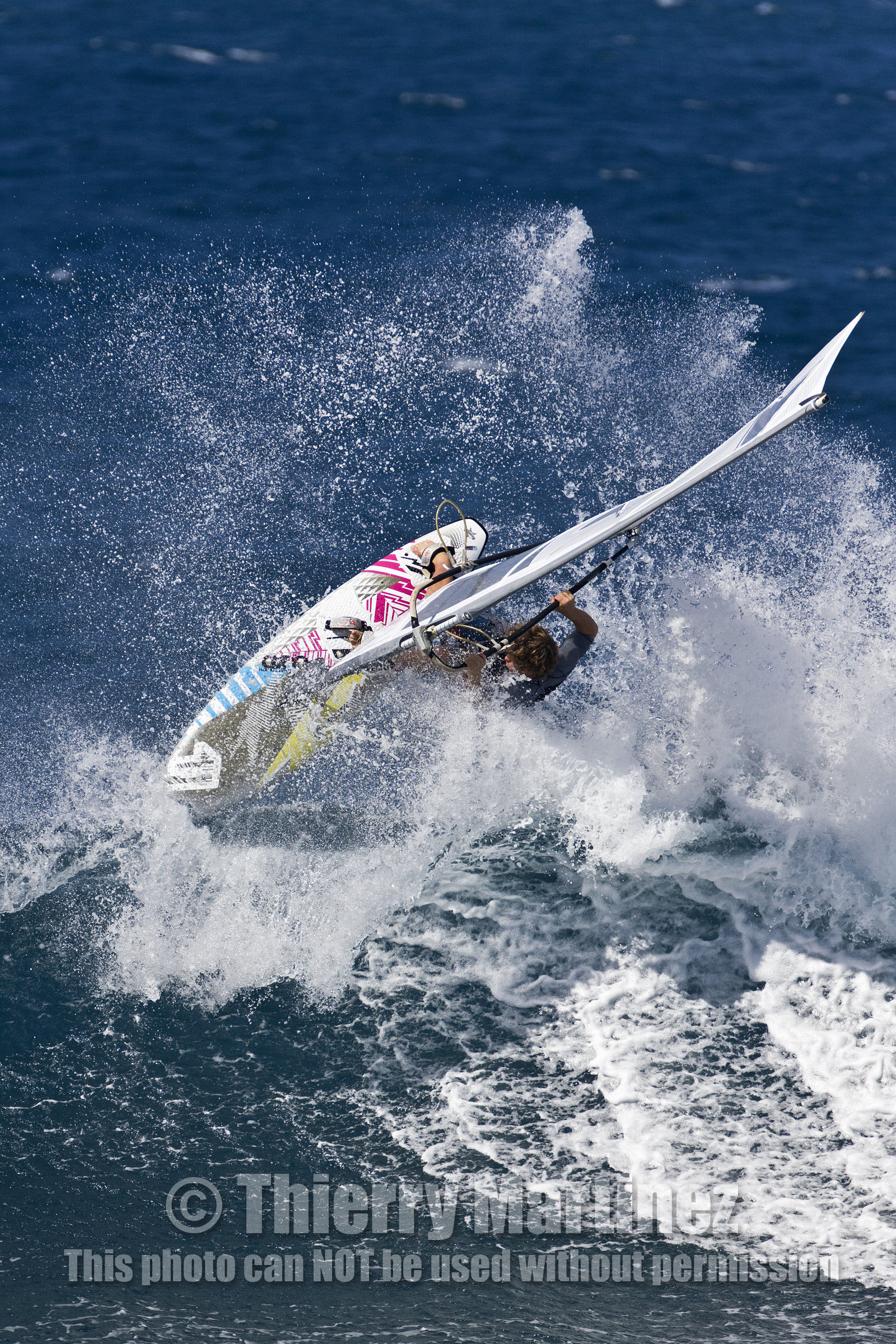 Windsurf in waves at Hookip'a Beach - North Shore Maui - Hawaii.