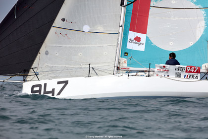 23_22542   © Thierry Martinez. LES SABLES D'OLONNE, 85 - FRANCE 25 septembre 2023.Départ MINI TRANSAT 2023. Départ du Dimanche 24 septembre retardé au Lundi 25 Sept .Les Sables d’Olonne (FRA)    Santa Cruz de la Palma ( Canaries)    St François ( Guadeloupe): 4050 NM.
