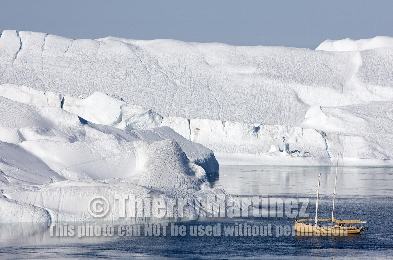 Schooner LA LOUISE sailing on west coast of Greenland.