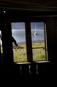 Schooner LA LOUISE sailing on west coast of Greenland.