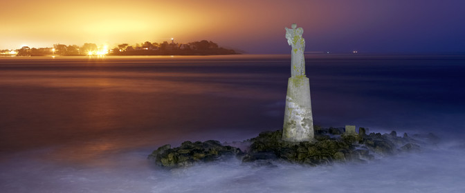 Levé de soleil à la cale du Guilvain.