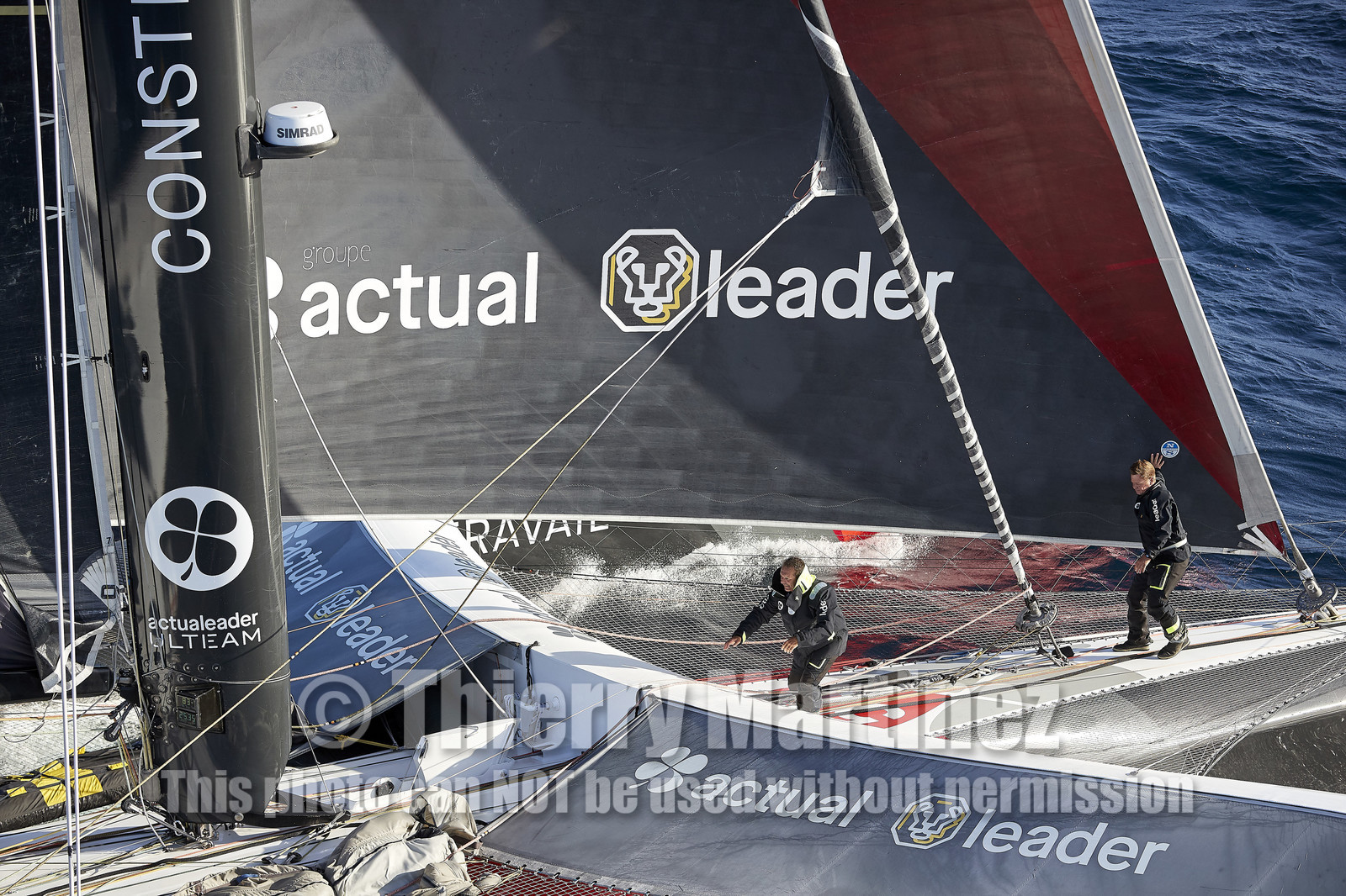 « ULTIM ACTUAL LEADER , Skipper Yves Le Blevec.