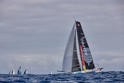 23_22253   © Thierry Martinez. LES SABLES D'OLONNE, 85 - FRANCE 25 septembre 2023.Départ MINI TRANSAT 2023. Départ du Dimanche 24 septembre retardé au Lundi 25 Sept .Les Sables d’Olonne (FRA)    Santa Cruz de la Palma ( Canaries)    St François ( Guadeloupe): 4050 NM.