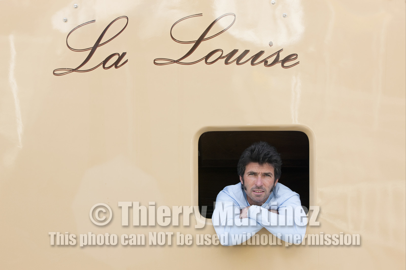 Thierry Dubois (FRA) et son bateau LA LOUISE