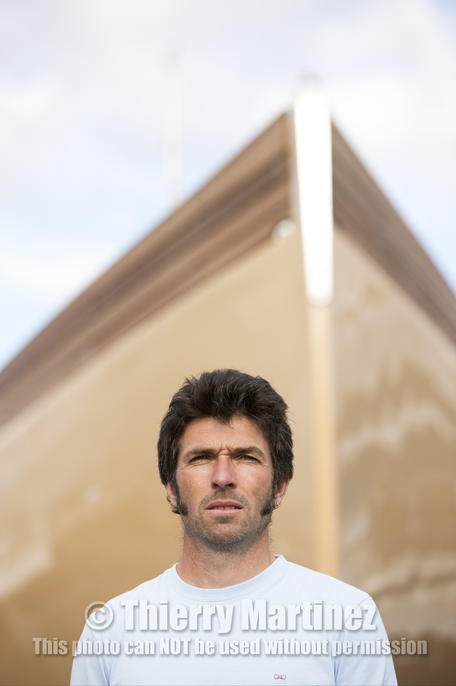 Thierry Dubois (FRA) et son bateau LA LOUISE