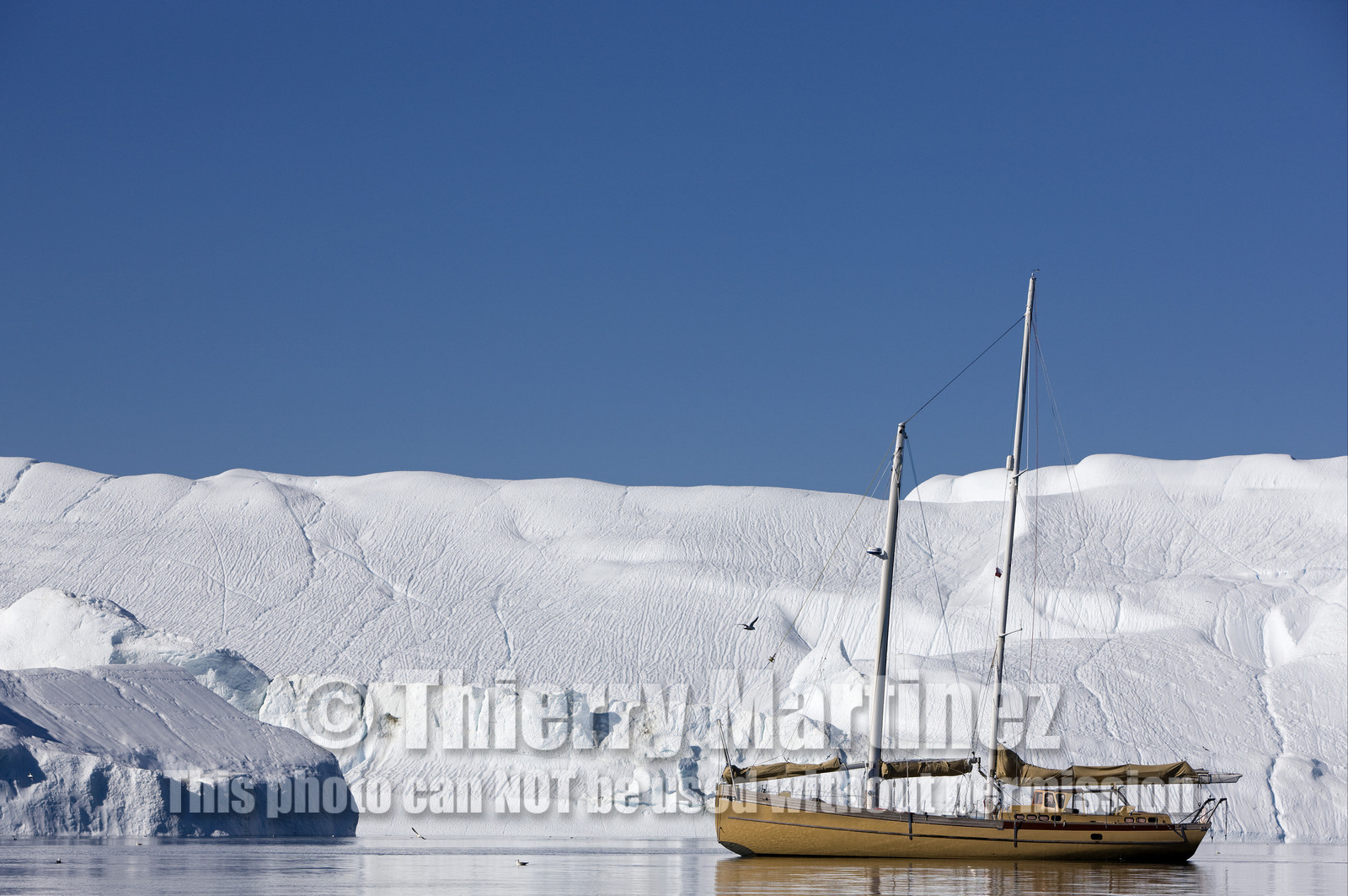 Schooner LA LOUISE sailing on west coast of Greenland.