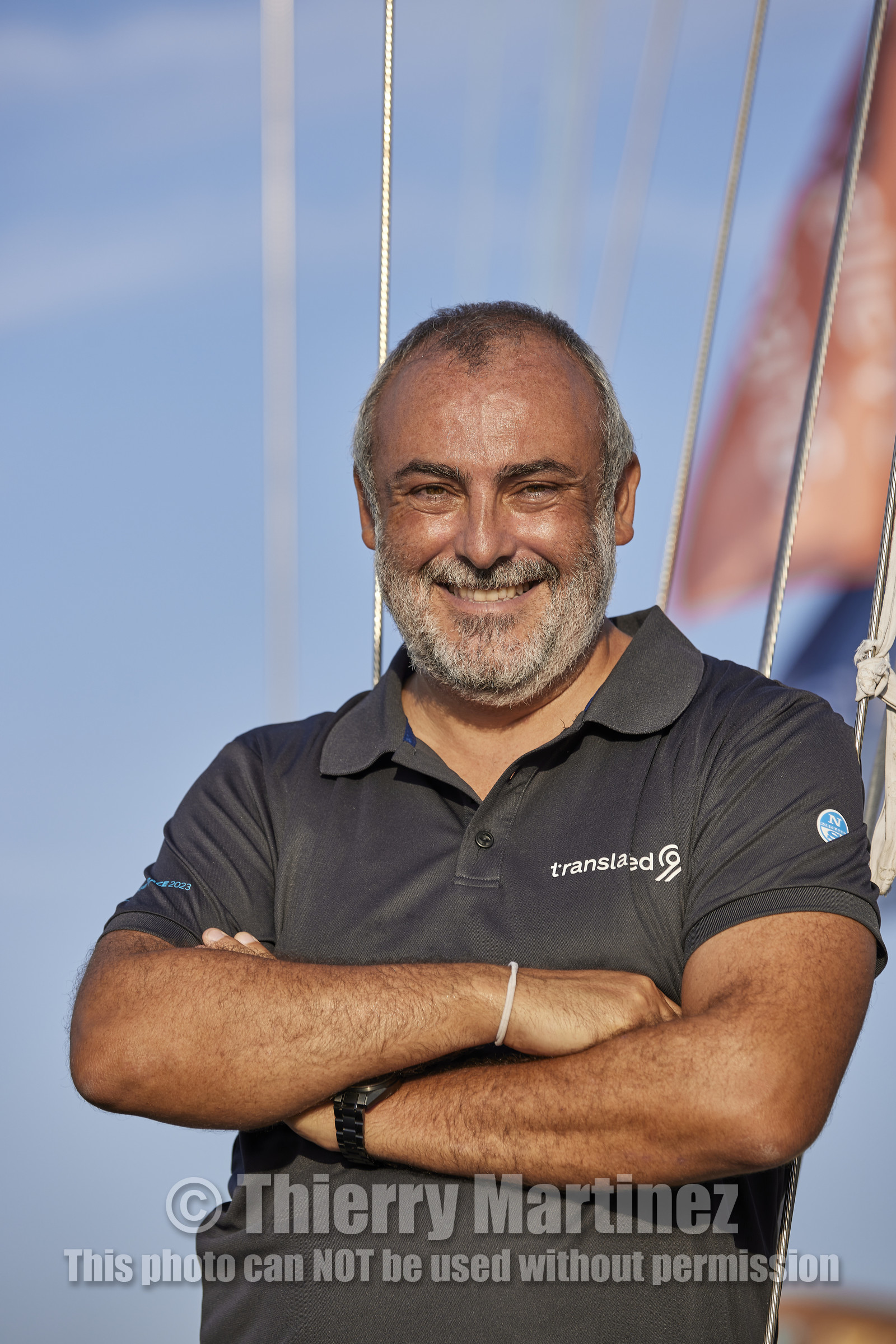 23_18262   © Thierry Martinez.SOUTHAMPTON,  - UK 9 septembre 2023.OCEAN GLOBE RACE 2023.Start Leg 1 Sunday 10th Sept 2023: Southampton ( UK)   Cape Town ( South Africa) - 6650NM. Marco TROMBETTI TRANSLATED 9