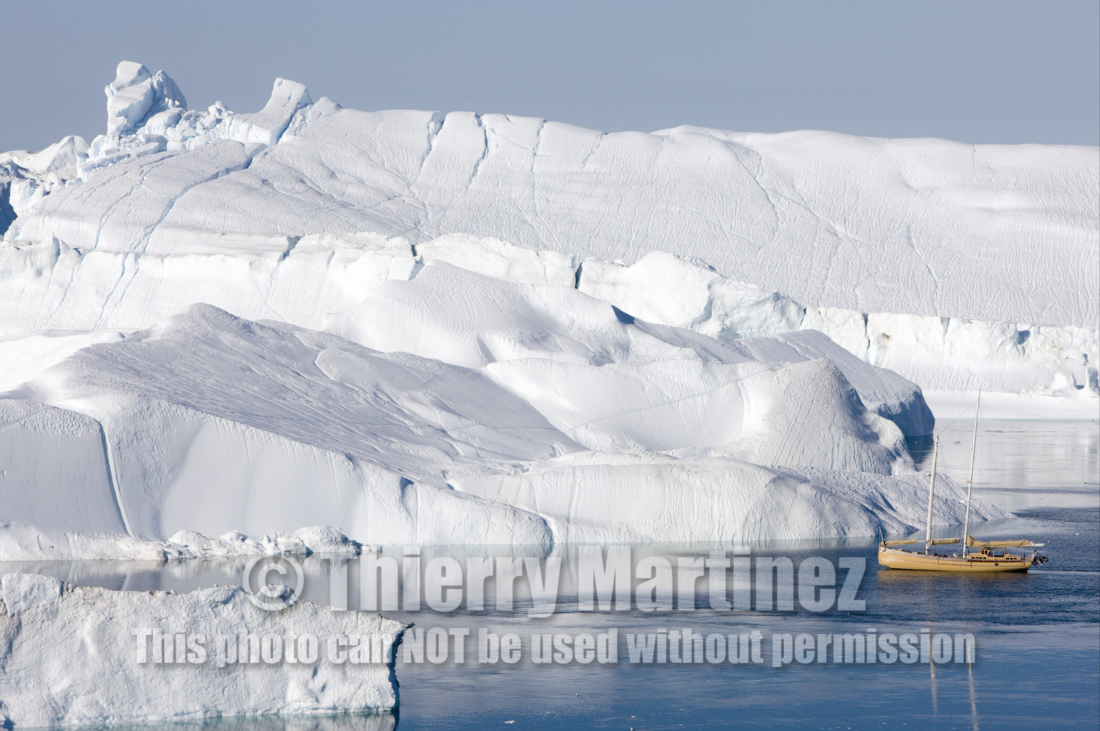 Schooner LA LOUISE sailing on west coast of Greenland.