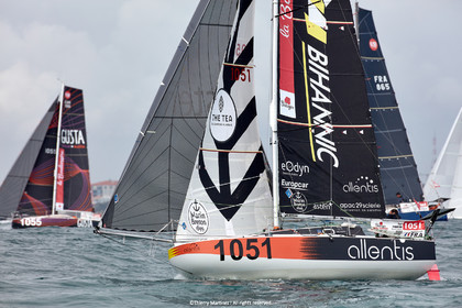 23_22466   © Thierry Martinez. LES SABLES D'OLONNE, 85 - FRANCE 25 septembre 2023.Départ MINI TRANSAT 2023. Départ du Dimanche 24 septembre retardé au Lundi 25 Sept .Les Sables d’Olonne (FRA)    Santa Cruz de la Palma ( Canaries)    St François ( Guadeloupe): 4050 NM.