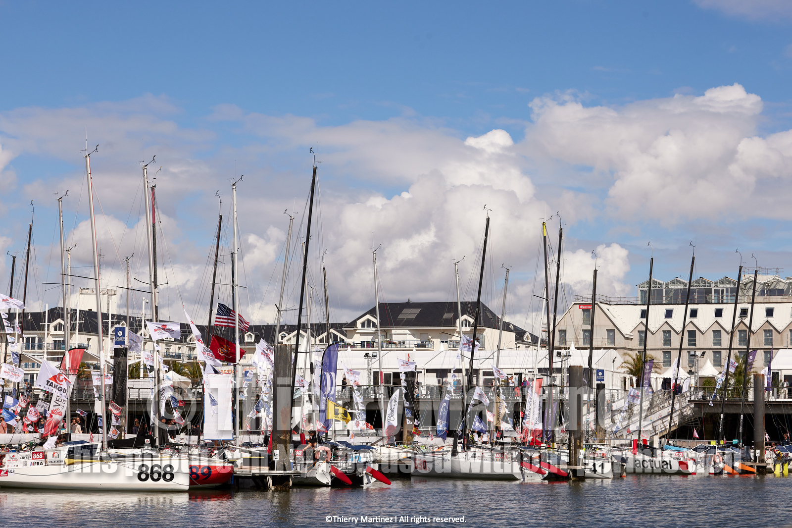 23_20975   © Thierry Martinez. LES SABLES D'OLONNE, 85 - FRANCE 22 septembre 2023.MINI TRANSAT 2023. Départ le 24 septembre.Les Sables d’Olonne (FRA)    Santa Cruz de la Palma ( Canaries)    St François ( Guadeloupe): 4050 NM.