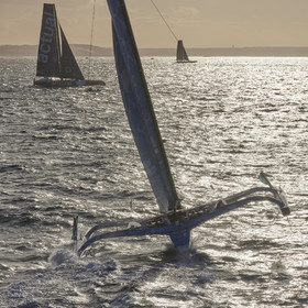 22_40166   © Thierry Martinez.DINARD, FRANCE. 9 Novembre  2022Départ de la 12éme ROUTE DU RHUM, transatlantique course à la voile en solitaire de St Malo(FRA)  à Pointe à Pitre (FRA-Guadeloupe) 3.543 milles nautiques.