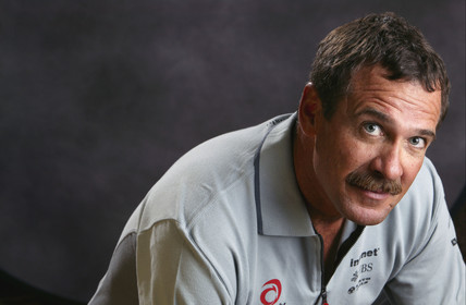 04_1073  ©Th.Martinez , NEWPORT - USA , 11th June 2004  ..Alinghi Team , Peter HOLMBERG (USA) , Helmsman.