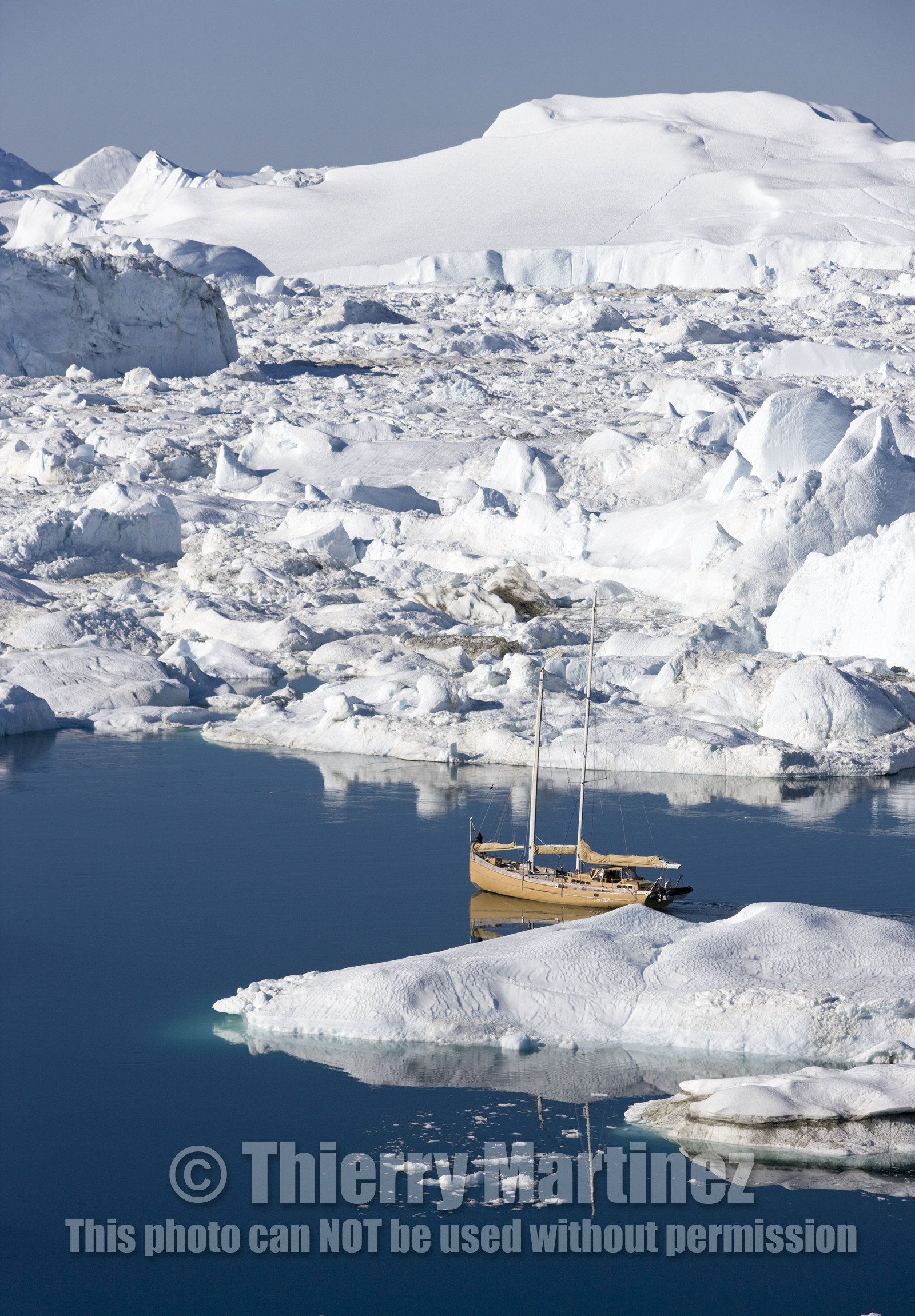Schooner LA LOUISE sailing on west coast of Greenland.