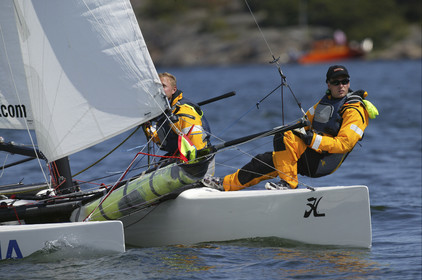 03_3040D  © Th.Martinez,STOCKHOLM ARCHIPELAGO SWEDEN, 8 07 03-Archipelago Raid (2003)  Day 1. Team NOKIA-Adilstam  .Frederik Aldistam (SWe) & Tomas Marimon (SWE)