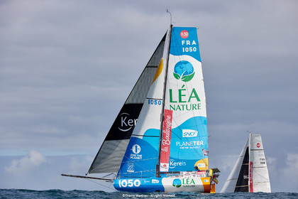 23_22161   © Thierry Martinez. LES SABLES D'OLONNE, 85 - FRANCE 25 septembre 2023.Départ MINI TRANSAT 2023. Départ du Dimanche 24 septembre retardé au Lundi 25 Sept .Les Sables d’Olonne (FRA)    Santa Cruz de la Palma ( Canaries)    St François ( Guadeloupe): 4050 NM.