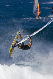 Windsurf in waves at Hookip'a Beach - North Shore Maui - Hawaii.