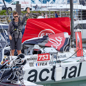 23_21778   © Thierry Martinez. LES SABLES D'OLONNE, 85 - FRANCE 25 septembre 2023.Départ MINI TRANSAT 2023. Départ du Dimanche 24 septembre retardé au Lundi 25 Sept .Les Sables d’Olonne (FRA)    Santa Cruz de la Palma ( Canaries)    St François ( Guadeloupe): 4050 NM.