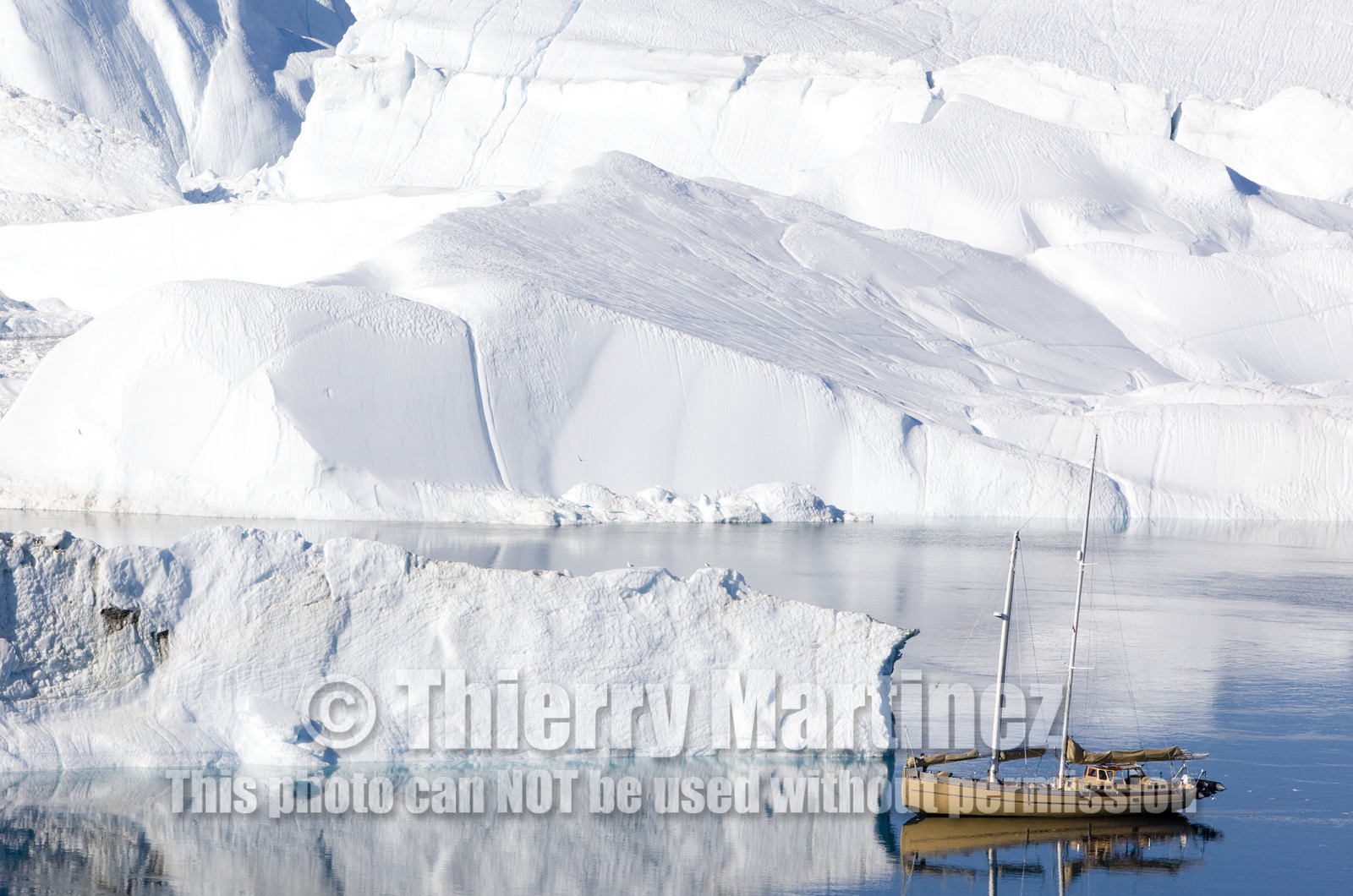 Schooner LA LOUISE sailing on west coast of Greenland.