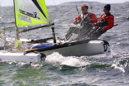 01_0507D-©ThMartinez- Sweden 1st 3rd August 2001. Archipelago Raid (Catamaran Formula 18).Jyrki Järvi (FIN) & Pete Karto (FIN)