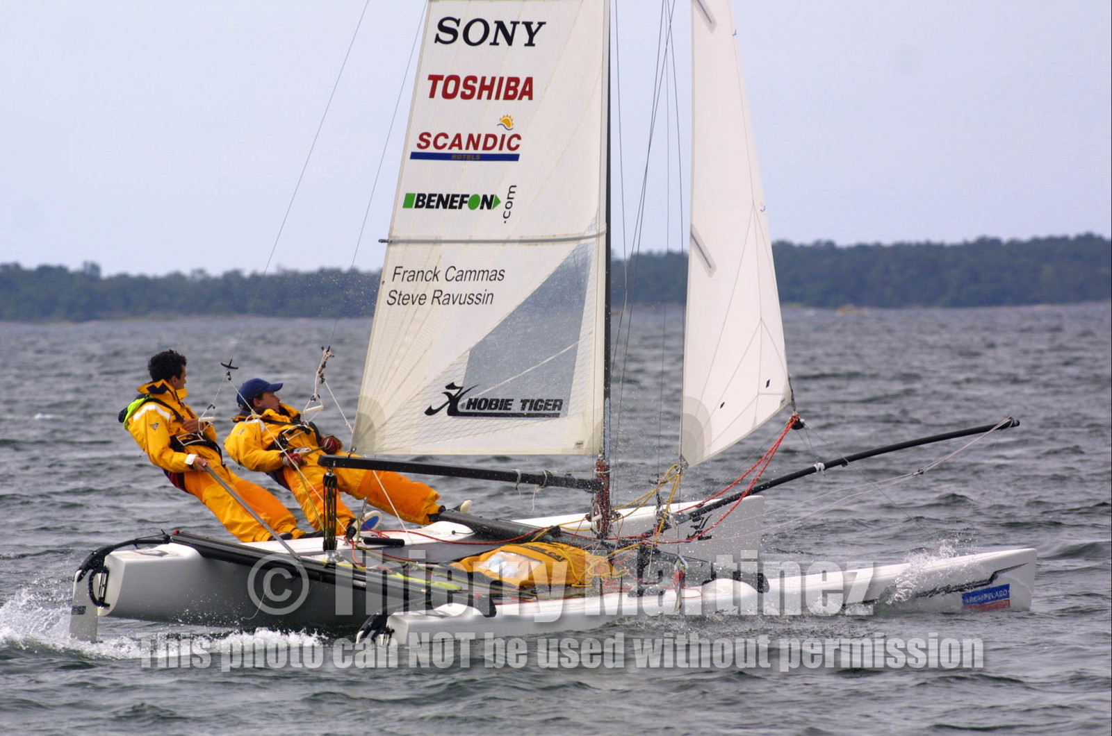 01_0501D-©ThMartinez- Sweden 1st 3rd August 2001. Archipelago Raid (Catamaran Formula 18).Franck Cammas (FRA)& Steve Ravussin (SUI)