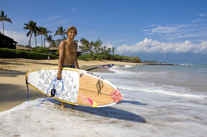 Kai Waterman Lenny (USA) at home in Maui - Hawaii.