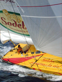©Thierry Martinez   Sea&Co. Open 60' SODEBO , skipper Thomas Coville ( FRA).La Trinite sur Mer ( FRA), 25 mai 2000, entrainement .pour la Transat  EUROPE 1  NEW MAN STAR