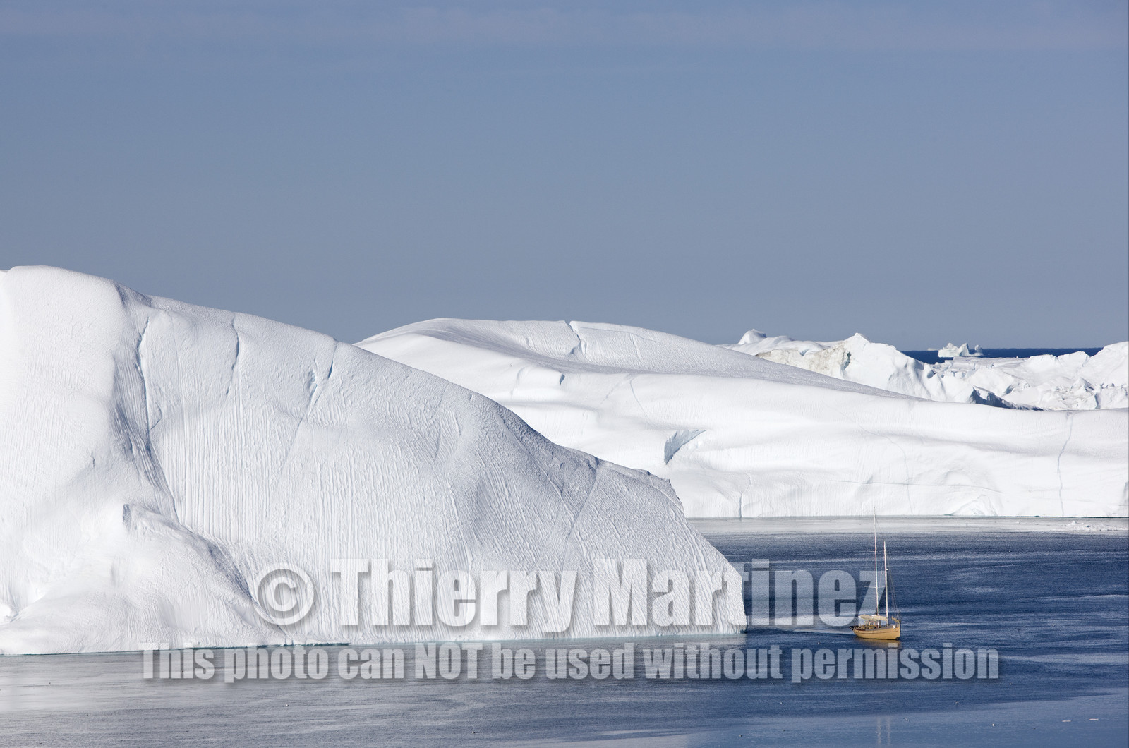 Schooner LA LOUISE sailing on west coast of Greenland.