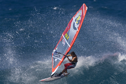 Windsurf in waves at Hookip'a Beach - North Shore Maui - Hawaii.